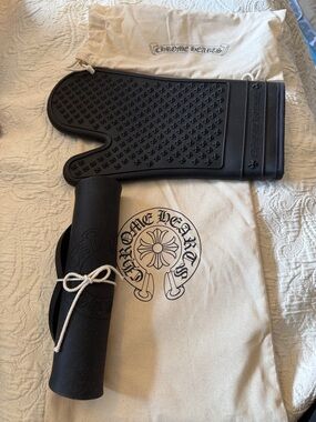 Chrome Hearts Black Silicone Oven Mitt and Trivet Set